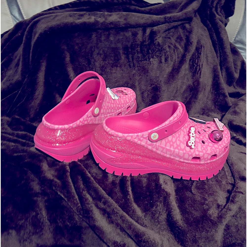 Crocs Barbie Mega Crush Clog Shoes - PINK